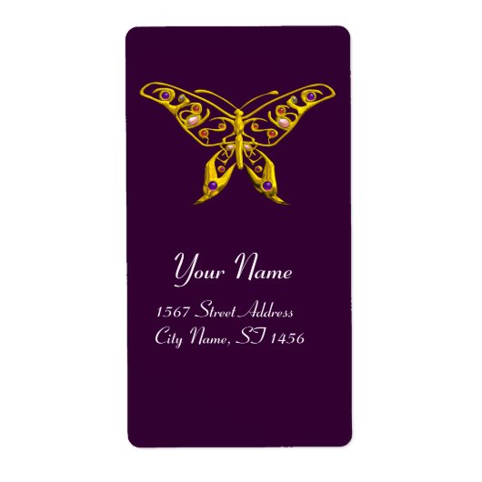 HYPER BUTTERFLES Paars Violet Etiket (Voorkant)