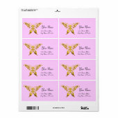HYPER BUTTERFLES Roze Etiket (Full Sheet)