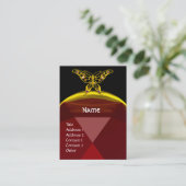 HYPER BUTTERFLES RUBY MONOGRAM zwart rood geel Visitekaartje (Staand voorkant)