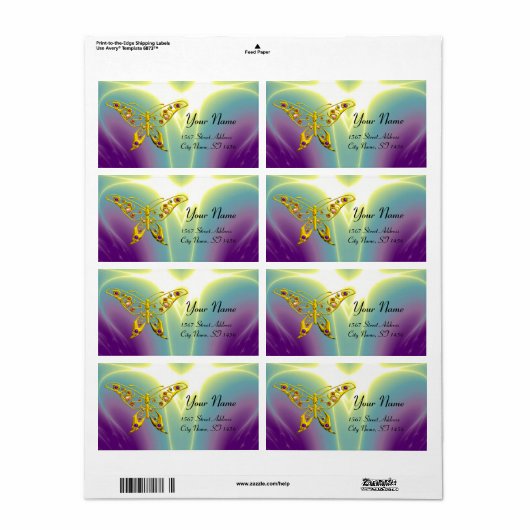 HYPER BUTTERFLY ETIKET (Full Sheet)