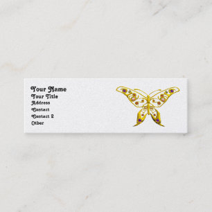 HYPER BUTTERFLY, goud metaalpapier Mini Visitekaartje