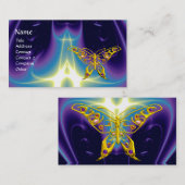HYPER BUTTERFLY / LICHTE WAVES,Aqua Blue,Paars Visitekaartje (Voorkant / Achterkant)
