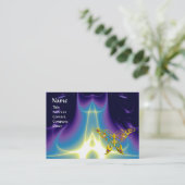 HYPER BUTTERFLY / LICHTE WAVES,Aqua Blue,Paars Visitekaartje (Staand voorkant)