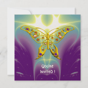 HYPER BUTTERFLY paarse groene violetchampagne Kaart