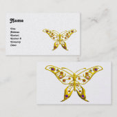 HYPER BUTTERFLY, parelpapier, wit Visitekaartje (Voorkant / Achterkant)