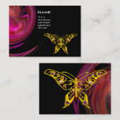 HYPER BUTTERFLY - rood roze violet geel Visitekaartje (Voorkant / Achterkant)