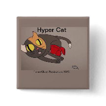 Hyper Cat Button OFFICIËLE Merch