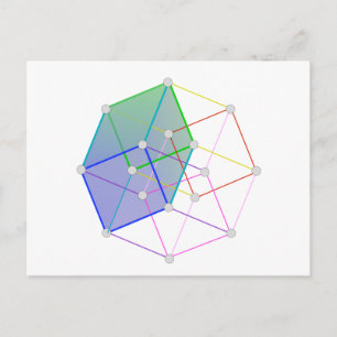 Hyper Cube 2 — coole wetenschap in 4D! Briefkaart