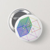 Hyper Cube 2 — coole wetenschap in 4D! Ronde Button 5,7 Cm (Voorkant /achterkant)