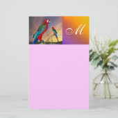 HYPER DELEN/RODE ARA MONOGRAM, roze Briefpapier (Staand voorkant)