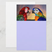 HYPER DELEN / RODE EN BLAUWE ARA BRIEFPAPIER (Voorkant / Achterkant)