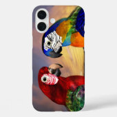 HYPER DELEN/RODE EN BLAUWE ARA Case-Mate iPhone CASE (Achterkant)