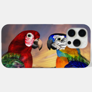 HYPER DELEN/RODE EN BLAUWE ARA iPhone 15 PRO MAX HOESJE