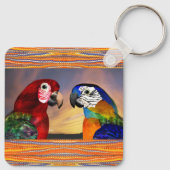 HYPER DELEN/RODE EN BLAUWE ARA SLEUTELHANGER (Achterkant)