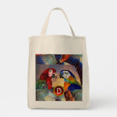HYPER DELEN/RODE EN BLAUWE ARA TOTE BAG (Achterkant)