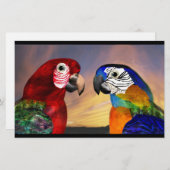 HYPER DELEN / RODE EN BLAUWE ZONE, zwart Briefpapier (Voorkant / Achterkant)