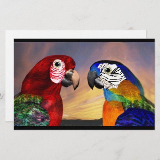 HYPER DELEN / RODE EN BLAUWE ZONE, zwart Briefpapier (Voorkant / Achterkant)