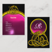 HYPER DRAGON AMETHYST MONOGRAM paars roze geel Visitekaartje (Voorkant / Achterkant)