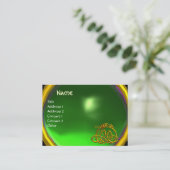 HYPER DRAGON EMERALD, helder groen Visitekaartje (Staand voorkant)