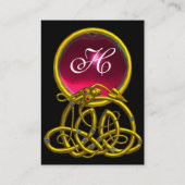 HYPER DRAGON RUBY MONOGRAM red black yellow roze Visitekaartje (Achterkant)