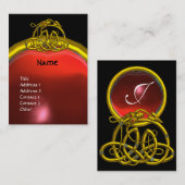 HYPER DRAGON RUBY MONOGRAM red black yellow Visitekaartje (Voorkant / Achterkant)