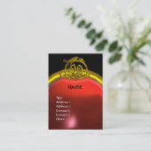 HYPER DRAGON RUBY MONOGRAM red black yellow Visitekaartje (Staand voorkant)
