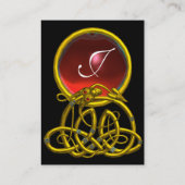 HYPER DRAGON RUBY MONOGRAM red black yellow Visitekaartje (Achterkant)
