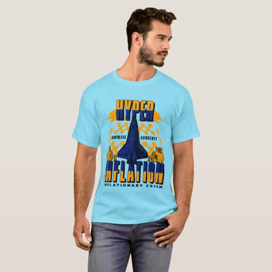 Hyper Inflatie (ver.1) - Rocket T-shirt (Voorkant volledig)