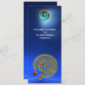 HYPER LABYRINT, saffier helder geel blauw Kaart (Voorkant / Achterkant)