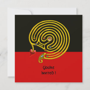 HYPER LABYRINT, zwart en rood Kaart