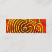 HYPER LABYRINTH, rode gele wolken Mini Visitekaartje (Achterkant)