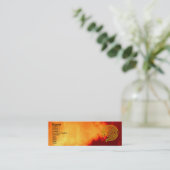 HYPER LABYRINTH, rode gele wolken Mini Visitekaartje (Staand voorkant)