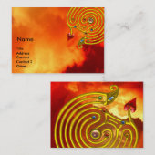 HYPER LABYRINTH, rode gele wolken Visitekaartje (Voorkant / Achterkant)