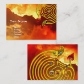 HYPER LABYRINTH, rode gele wolken Visitekaartje (Voorkant / Achterkant)