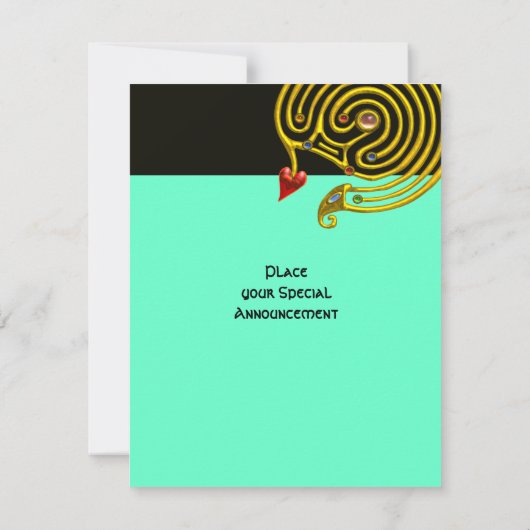 HYPER LABYRINTH rsvp, zwart en blauw Kaart (Achterkant)