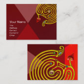 HYPER LABYRINTH RUBY, zwart rood geel Visitekaartje (Voorkant / Achterkant)