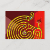HYPER LABYRINTH RUBY, zwart rood geel Visitekaartje (Achterkant)