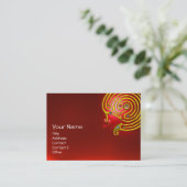 HYPER LABYRINTH RUBY, zwart rood geel Visitekaartje (Staand voorkant)