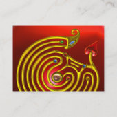 HYPER LABYRINTH RUBY, zwart rood geel Visitekaartje (Achterkant)