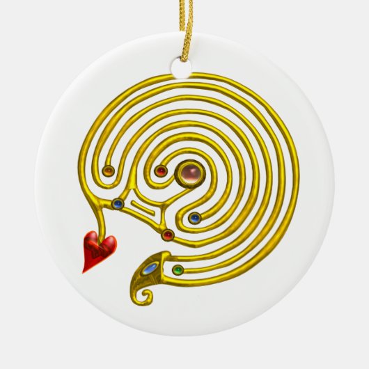 HYPER LABYRINTH White Keramisch Ornament (Voorkant)