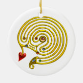 HYPER LABYRINTH White Keramisch Ornament (Achterkant)