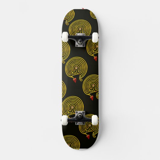 HYPER LABYRINTH, zwart Skateboard (Voorkant)