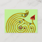 HYPER LABYRINTH, zwart-wit rood groen Visitekaartje (Achterkant)