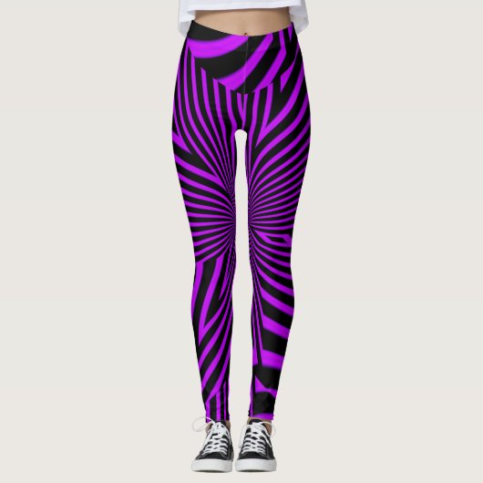 Hyper Paars Leggings (Voorkant)