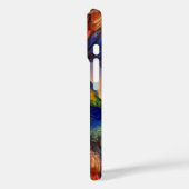 HYPER PARROTS/RED EN BLAUWE ARA GEMSTONE MONOGRAM Case-Mate iPhone CASE (Achterkant / Links)