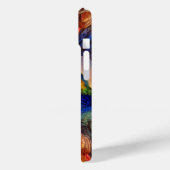 HYPER PARROTS/RED EN BLAUWE ARA GEMSTONE MONOGRAM Case-Mate iPhone CASE (Achterkant / Links)