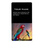 HYPER PARROTS/RODE ARA ETIKET (Voorkant)