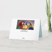 HYPER PARROTS/RODE EN BLAUWE ARA Vaderdag Kaart (Achterkant)