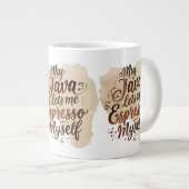 Hyper-Specific Coffee Pun Mug Extra Grote Beker (Voorkant rechts)