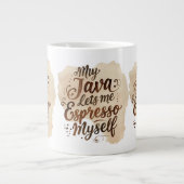Hyper-Specific Coffee Pun Mug Extra Grote Beker (Voorkant)